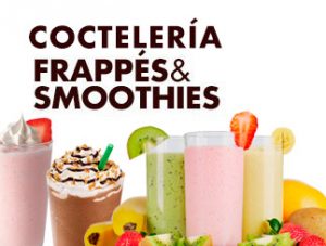 coctelería, frappes y smoothies
