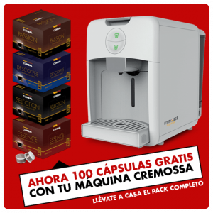 maquina barista 100 cápsulas gratis