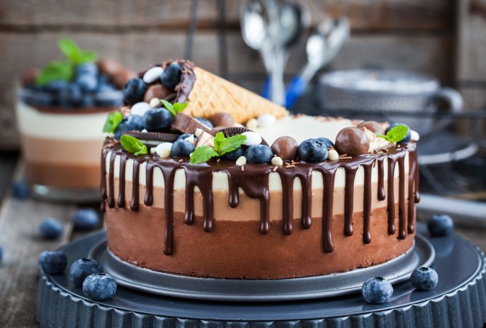 pasteles con café